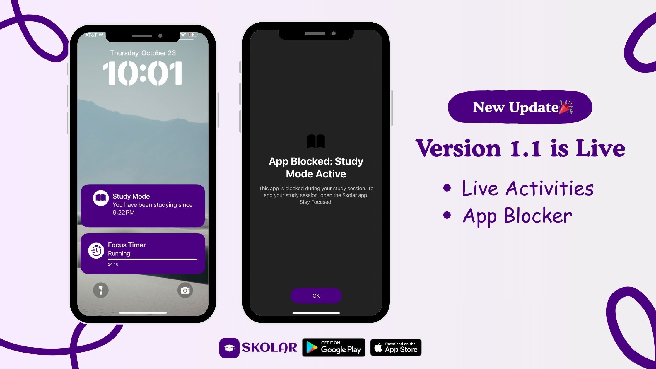 Skolar 1.1 Introduces Live Activities and App Blocking for iOS users